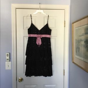 Black and Pink dress above knee